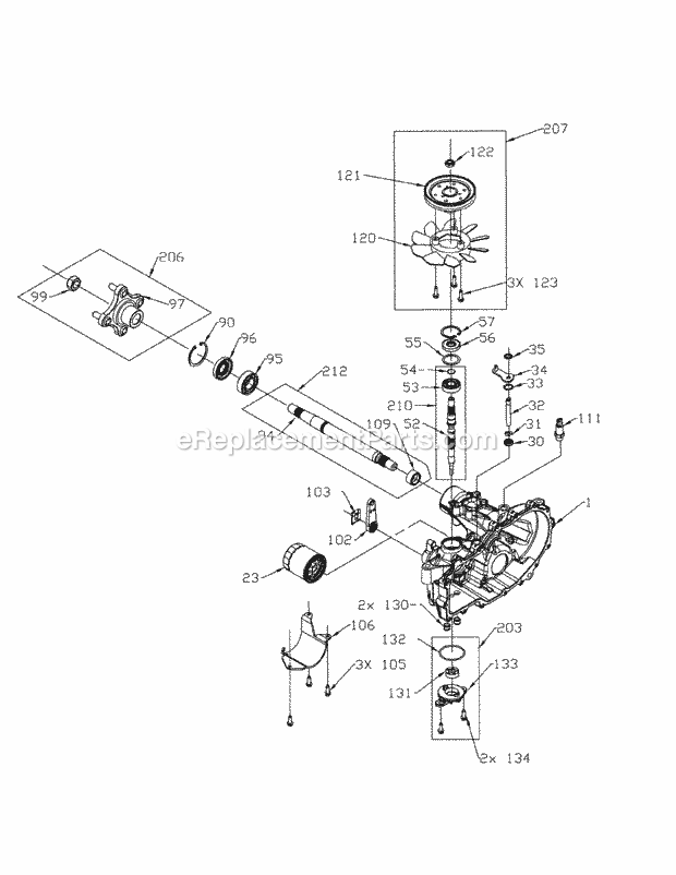 Transmission 02002161 Or 02001570 - Right Han 2 Diagram and Parts List for M50-KHS 53BB5BBP750 Cub Cadet Sprayer